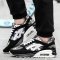 男士运动休闲韩版潮流低帮手绘板鞋时尚流行鞋076CNBL 黑色 43码