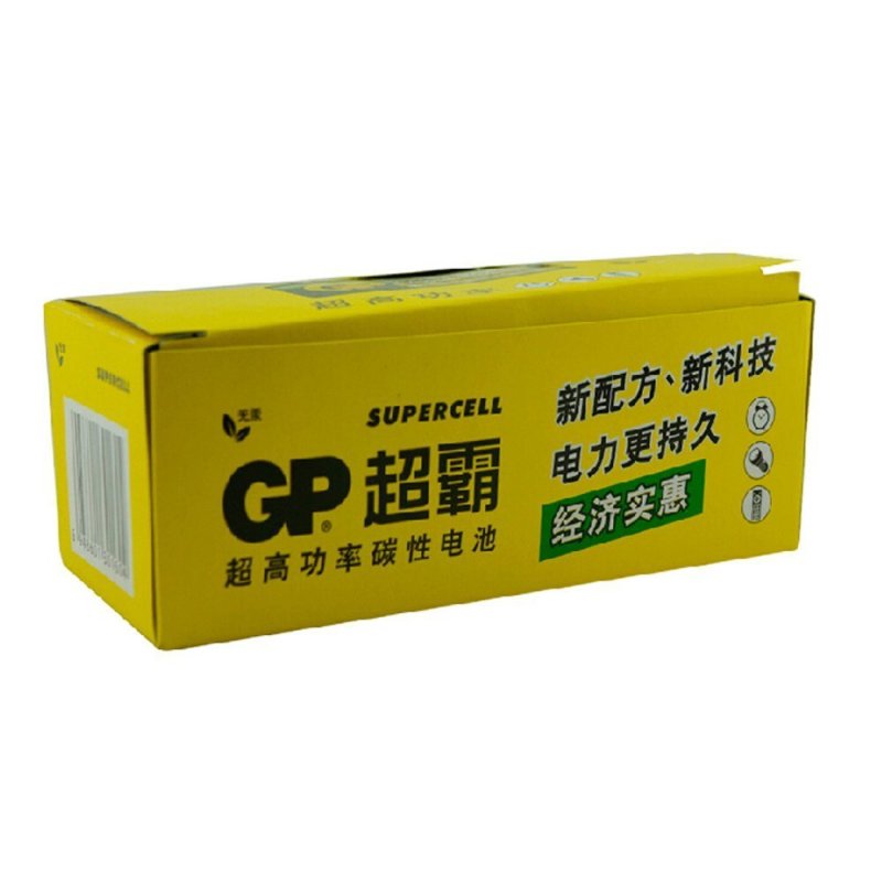 GP超霸电池5号五号AA 1.5V超高功率碳性电池GP15PL-BJ4 40粒 盒装