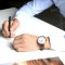 天王表(TIANWANG)手表 男士手表机械表 皮带品牌正品腕表休闲商务时尚防水男表GS5844 黑色