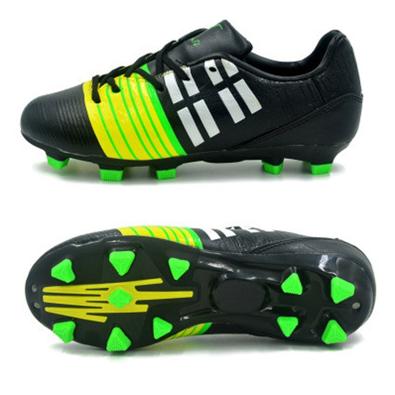 男女儿童长钉足球鞋 户外运动球鞋 透明草地足球鞋 绿色 34高清实拍图