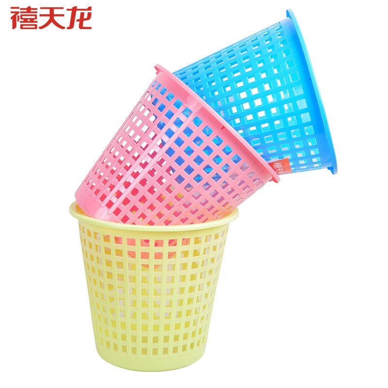 禧天龙citylong8.5L废纸篓圆形垃圾桶卫生桶颜色随机 颜色随机