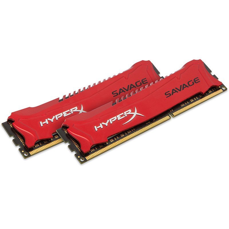 金士顿（Kingston）骇客神条 Savage系列 DDR3 2400 16GB（8GB*2）台式机内存条【红色】