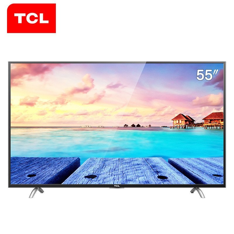 TCL D55A730U 55英寸 真4K超高清 HDR 高色域64位14核安卓智能LED液晶电视(黑色)