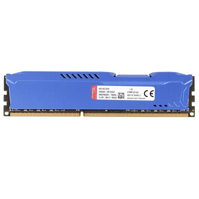 金士顿(Kingston) 骇客神条 Fury系列 DDR3 1600 8GB台式机内存(HX316C10F/8)蓝色
