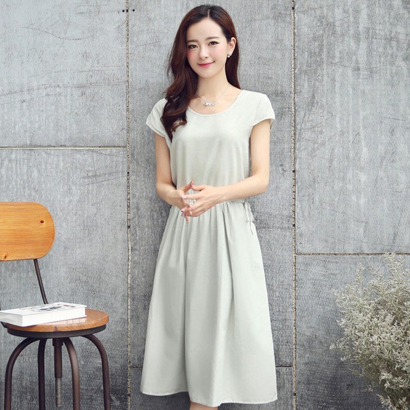 哈德意 2016女装棉麻夏装无袖连衣裙xjm-2-b020 1665 xxl 红色高清