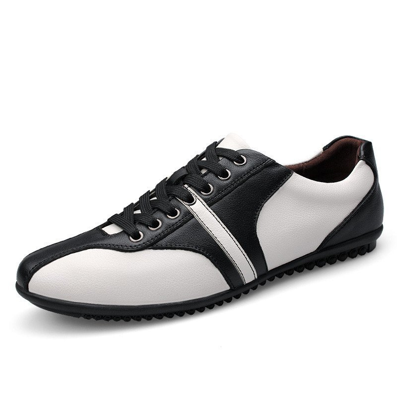 梵际fanji新款男士系带休闲商务鞋舒适透气皮鞋时尚百搭平底单鞋圆头