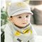 贝迪牛+新生儿胎帽婴儿帽 男女宝宝帽三角巾套装 均码（0-12个月） 天蓝色小狐狸两件套