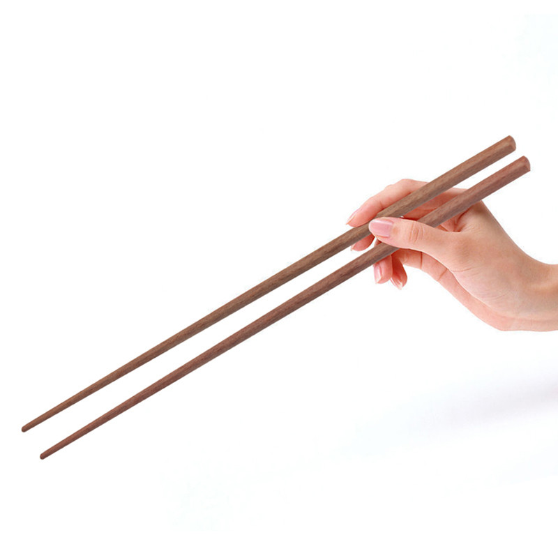 LICHEN 红檀木筷吃火锅炸油条适用36cm加长木筷子