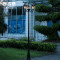 朗吉蒂庭院灯户外路灯欧式高杆小区路灯草坪灯室外防水景观庭院灯6505 2.45米/三头/黑色