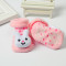 新生婴儿袜子可爱儿童袜子宝宝全棉袜子卡通立体袜公仔袜防滑松口 6-12个月（9-11cm） 爱心眯眼兔