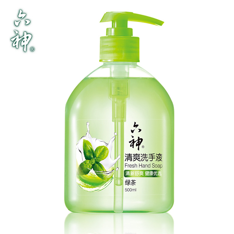 六神清爽洗手液绿茶500mL