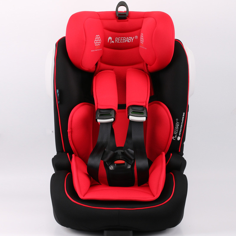 【苏宁自营】瑞贝乐（REEBABY）汽车儿童安全座椅ISOFIX接口 AUGUS968款（9个月-12岁） 红色
