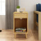 择木宜居 床头柜 简约现代床头柜 实木脚 简易储物柜 卧室收纳小柜子 深胡桃色床头柜一个