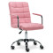 迈亚家具 弓形电脑椅 家用升降椅 职员办公转椅 会议椅 粉色12格滑轮