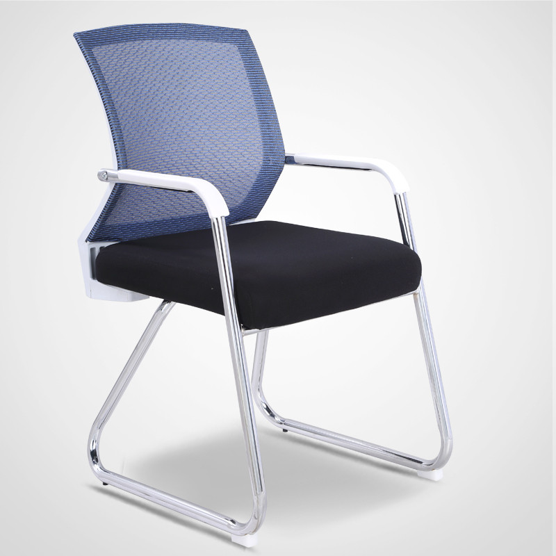 迈亚家具 办公椅 网布职员椅 会议椅 弓形电脑椅 白框蓝背