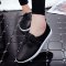 格瑞迪欧(Girdio) 2017新品女鞋系带透气休闲鞋平底防滑耐磨个性小白鞋F083 黑色偏小一码 37码
