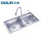 欧琳(OULIN) OLYD8245不锈钢双槽套餐 CFL002抽拉龙头