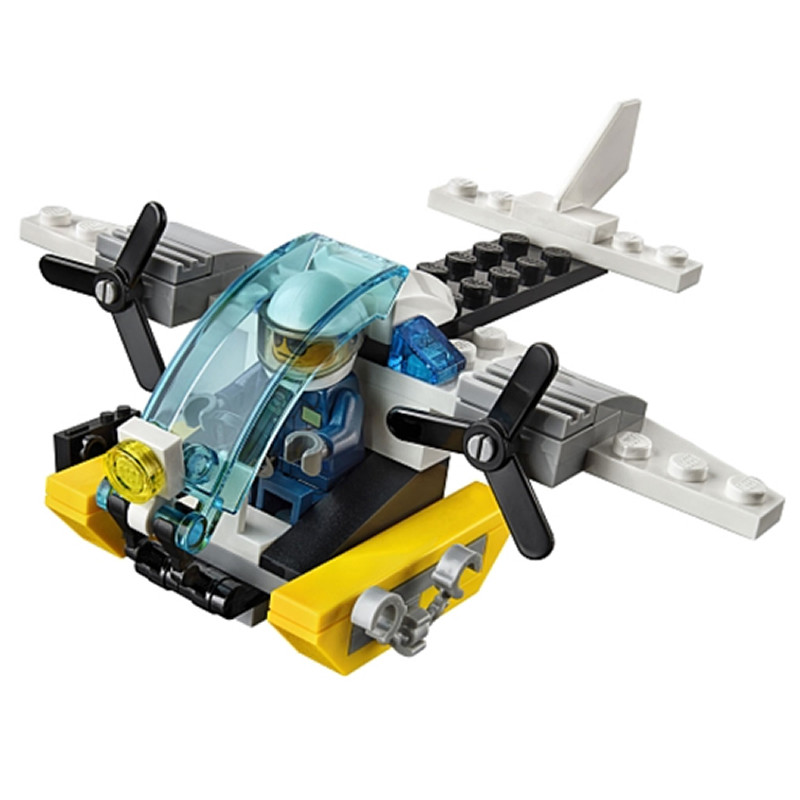 正版乐高lego 城市系列 警察小飞机 30346袋装拼插积木简装6岁