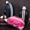 琦格尔男女通用单肩斜跨胸腰包 时尚新款休闲潮背包包帆布 运动背包旅行包手机包 黑色