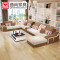 曲尚（Qushang）沙发 布艺沙发 客厅家具 简约现代沙发 豪华升级版四件套+送茶几+送电视柜