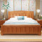 云图家具 高档实木床 1.8米双人床储物高箱床 中式床 实木婚床 框架床