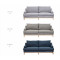 SAMYOK 北欧客厅单人双人三人位布艺沙发组合现代简约可拆洗小户型沙发椅 双人亚麻蓝