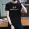 鹄人【swanman】2017夏季新款男士莱卡棉短袖清凉透气T恤 男式圆领T L 字母-2
