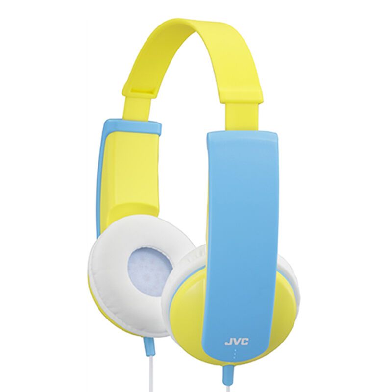 杰伟世（JVC）HA-KD5 头戴式儿童耳机 健康保护听力音量控制 黄蓝色