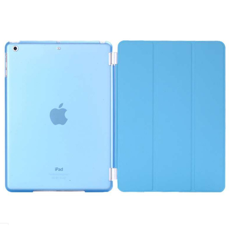 适用苹果平板电脑2017版新ipad9.7寸 智能保护套休眠皮套 2017 NEW ipad液态硅胶软皮套 2017/2018新ipad9.7寸蓝色