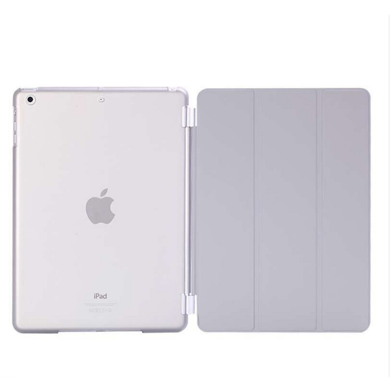 适用苹果平板电脑2017版新ipad9.7寸 智能保护套休眠皮套 2017 NEW ipad液态硅胶软皮套 2017/2018新ipad9.7寸灰色