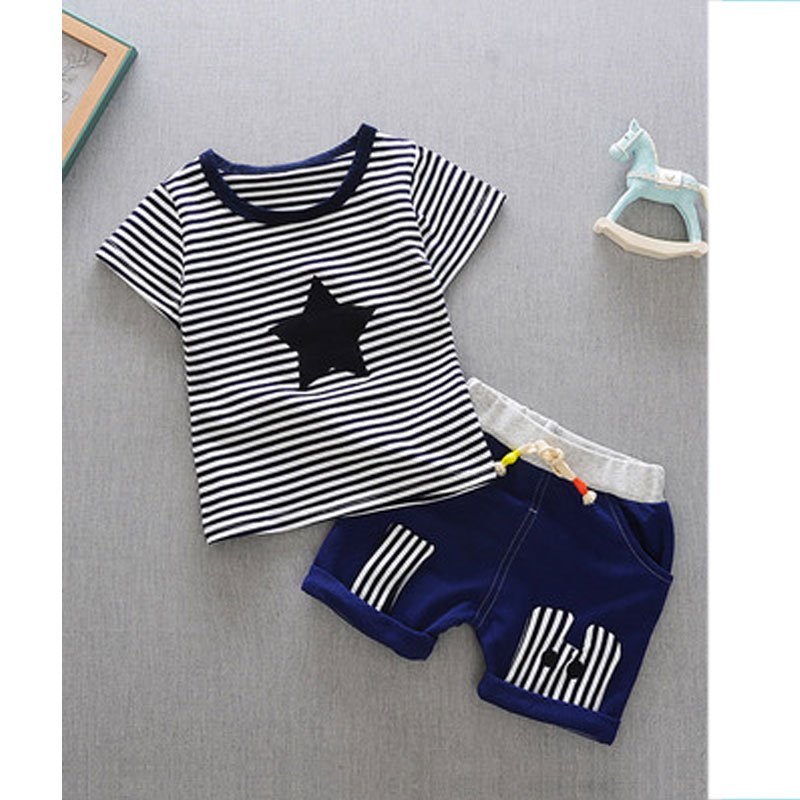 儿童短袖套装男夏1-3岁宝宝夏装2017两件套韩