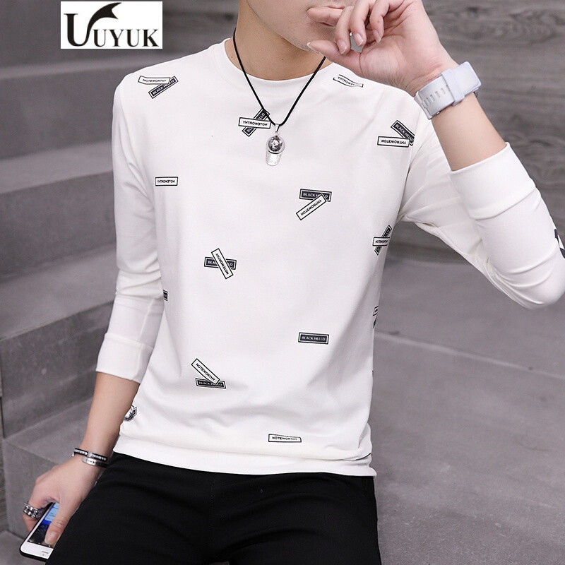 UYUK2017新款潮流男长袖T恤男卫衣韩版圆领