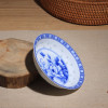 LICHEN 景德镇青花玲珑瓷器餐具 釉中彩牡丹花味碟 一个 10厘米直径x2厘米高
