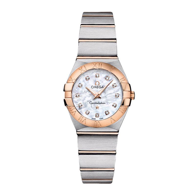 瑞士原装正品 欧米茄 星座 石英女士手表 123.20.24.60.55.001 白色表盘