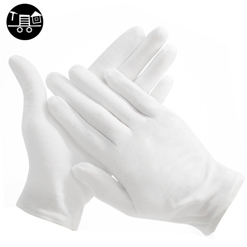 [苏宁自营]工具家 12双劳保用品 线手套白纱手套棉纱手套 / 白色礼仪布手套