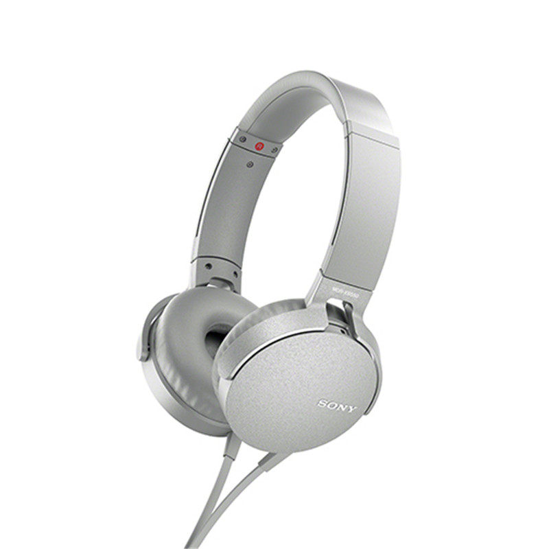 索尼（SONY)立体声耳机MDR-XB550AP（浅灰白色）