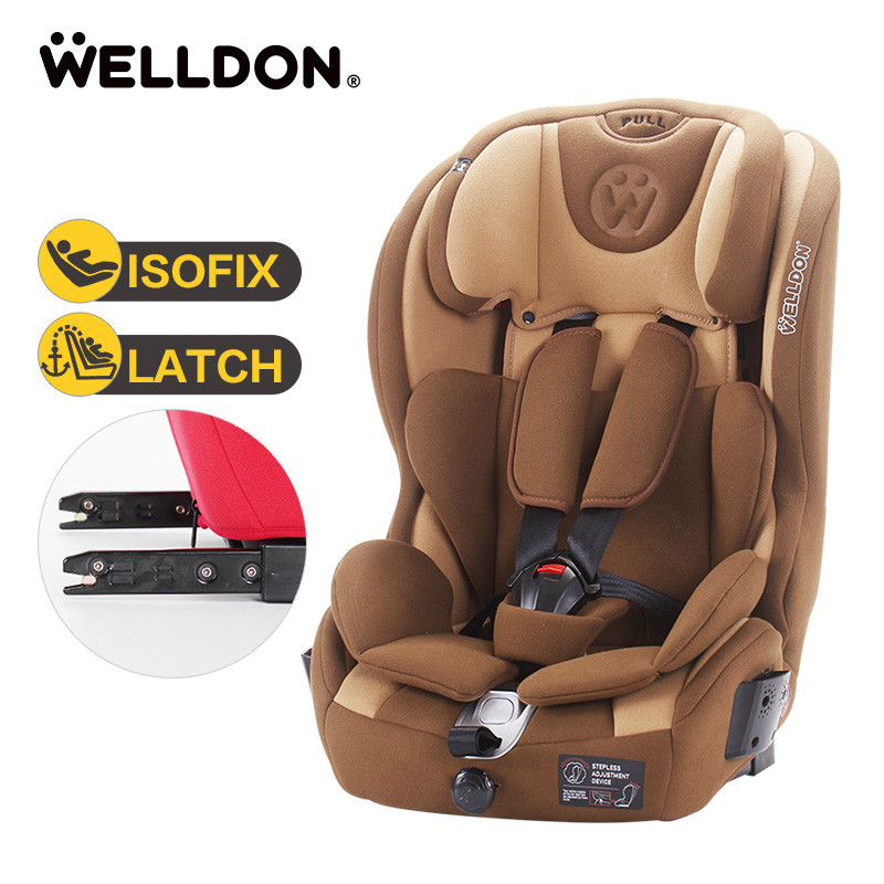 惠尔顿（welldon）汽车儿童安全座椅ISOFIX接口 酷睿宝（9个月-12岁） 提拉米苏棕