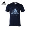 Adidas阿迪达斯短袖男装 2017夏季运动休闲速干透气跑步T恤CG1659 S CG1658蓝色大logo男