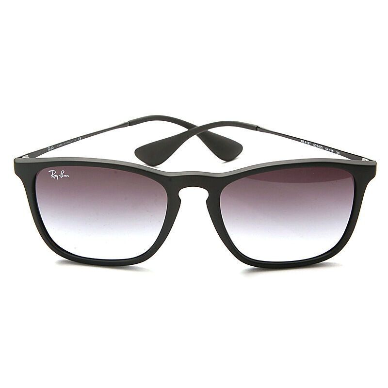 RayBan 雷朋太阳镜意大利进口眼镜男女系列时尚黑框方框太阳墨镜RB4187F 622/8G 54mm 黑色