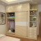 简约现代板式衣柜移门整体木衣柜推拉门卧室大衣柜两趟门组合衣橱 白枫1.8m衣柜+0.4m边框