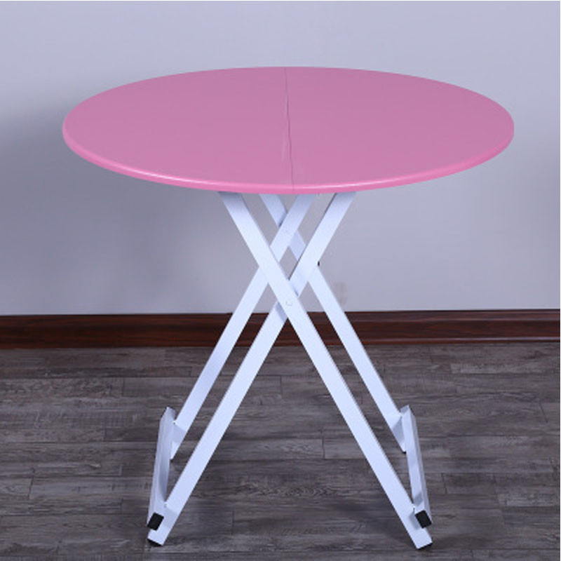 圆桌收缩小圆形可折叠简易餐桌支架结构简约现代生活日用住宅家具餐桌