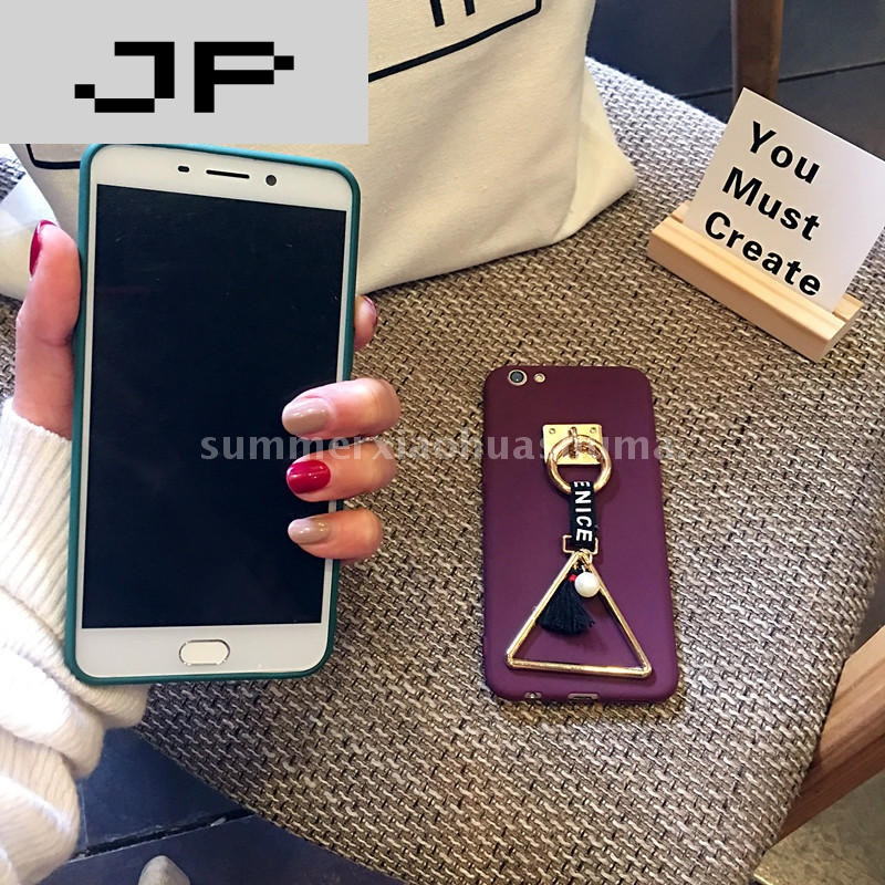 JP潮流品牌oppoR11手机壳硅胶铁环挂件oppo