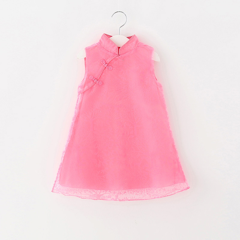 娉语女童中国风连衣裙夏装2017新款童装儿童