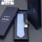 Mtiny原创设计真丝高端男士韩版休闲时尚窄版领带5CM桑蚕丝领带礼盒装 赠送专柜礼盒+手提礼袋，