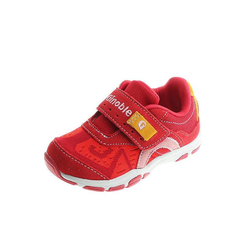 基诺浦 春秋款机能鞋宝宝学步鞋透气飞织系列婴儿秋童鞋 红色TXG325 8码/16.5cm