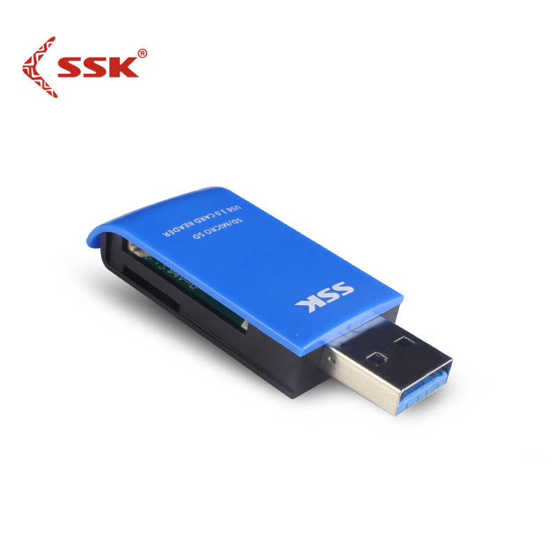 飚王（SSK）SCRM331 高速usb3.0读卡器 二合一Micro SD卡 TF卡读卡器 SD卡单反相机读卡器