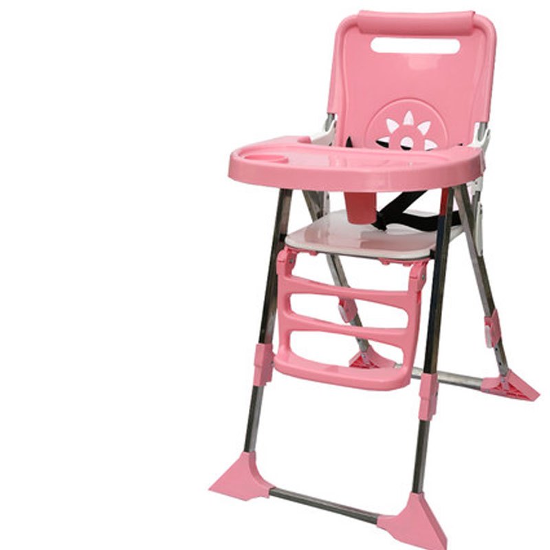 可折叠儿童餐椅多功能婴儿餐桌椅宝宝酒店便携式BB凳座椅吃饭椅子当季新品适用于6个月-6岁男女宝宝餐椅 可调节款樱花粉（S坐垫）