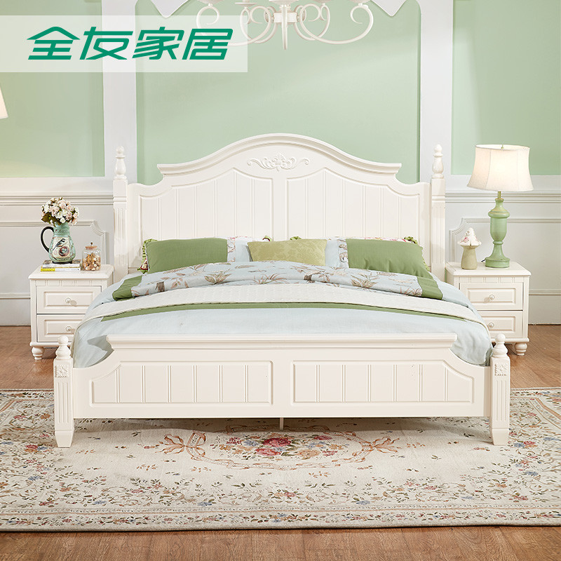 120618板式床 1.8米床+床头柜*1+床垫