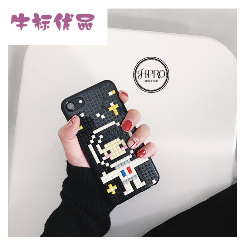 牛标优品创意DIY积木宇航员oppor9s手机壳r9p