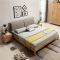 天惠子 北欧实木床 现代简约床日式1.8米双人婚床1.5米公主大床1.2米儿童床卧室家具 （胡桃色）单床+椰棕床垫